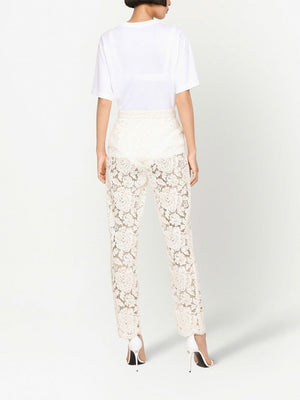 Dolce & Gabbana Floral lace trousers