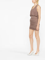 Saint Laurent Sleeveless Draped Minidress