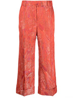 Alberto Biani Floral print jacquard trousers