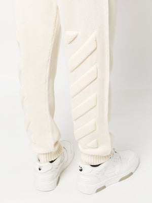 Off White Diag-stripe knitted track pants