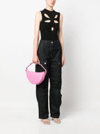 By Far Gib embossed crocodile-effect shoulder bag