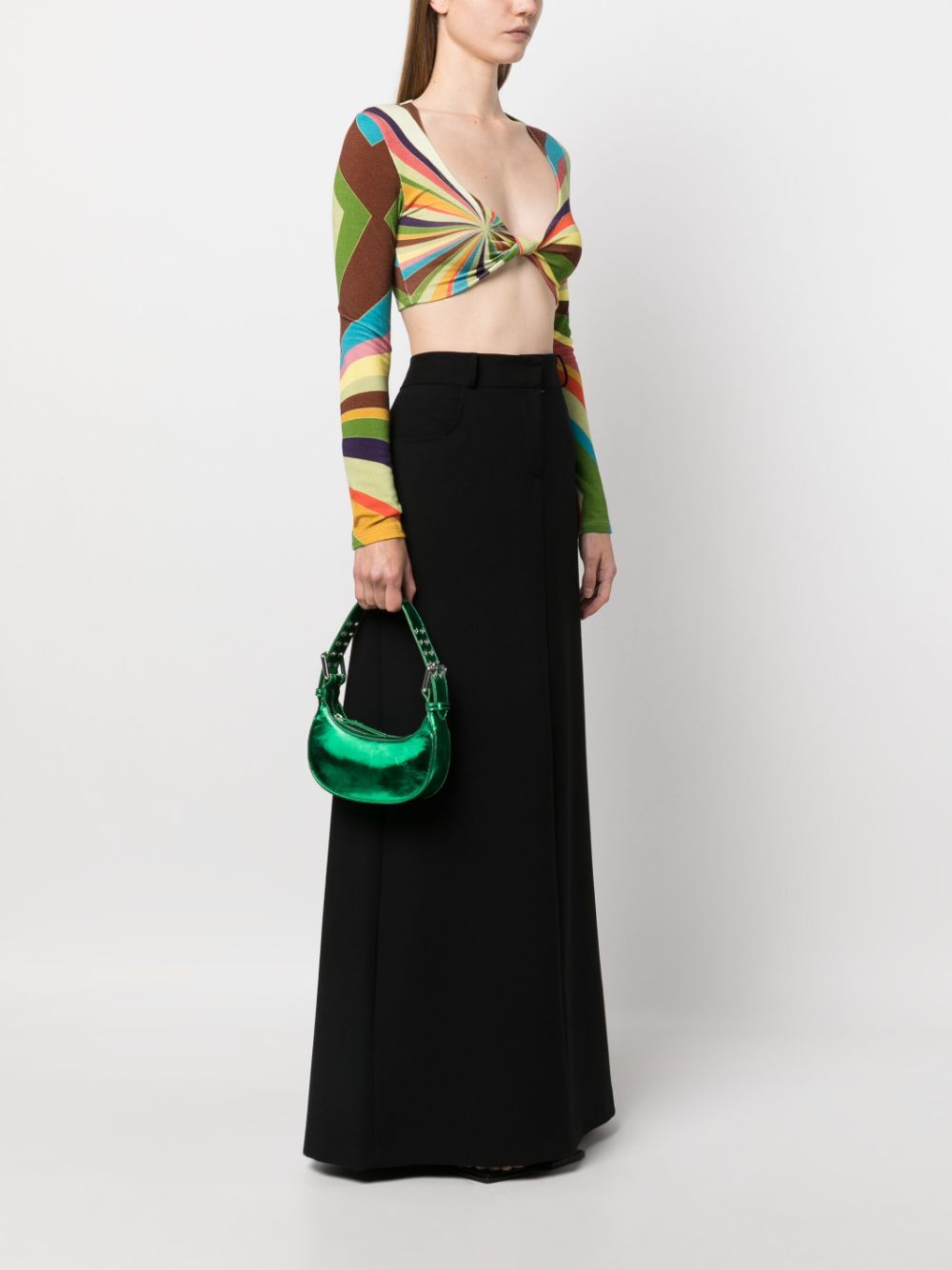 By Far metallic-effect tote bag