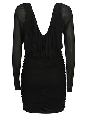 Saint Laurent Short dress with V-neck