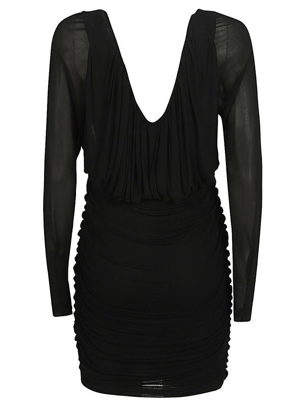 Saint Laurent Short dress with V-neck