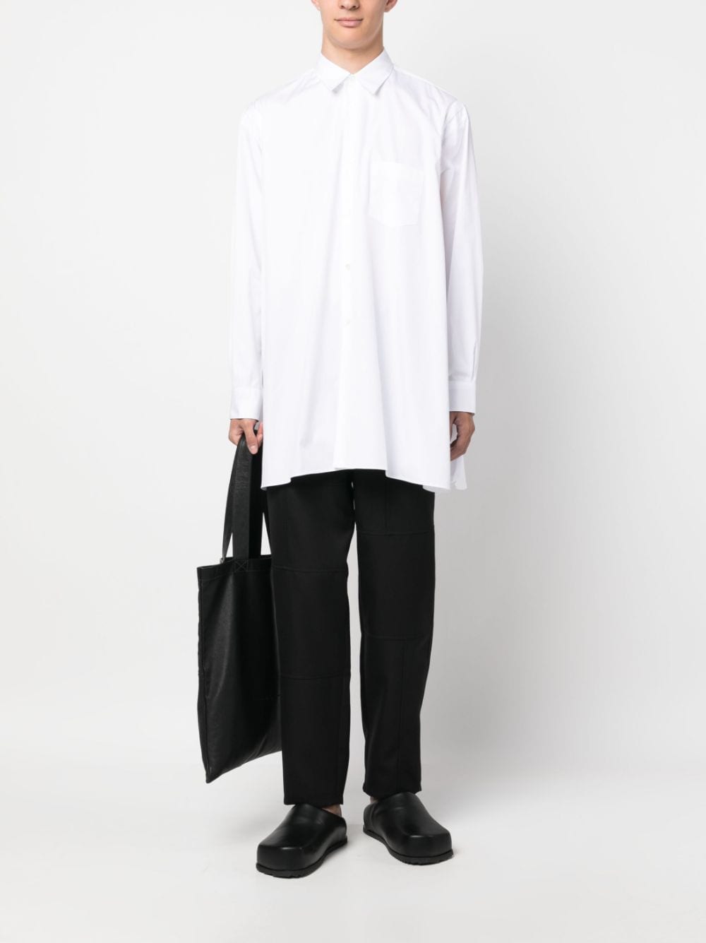 قميص Comme Des Garcons بفتحة جانبية