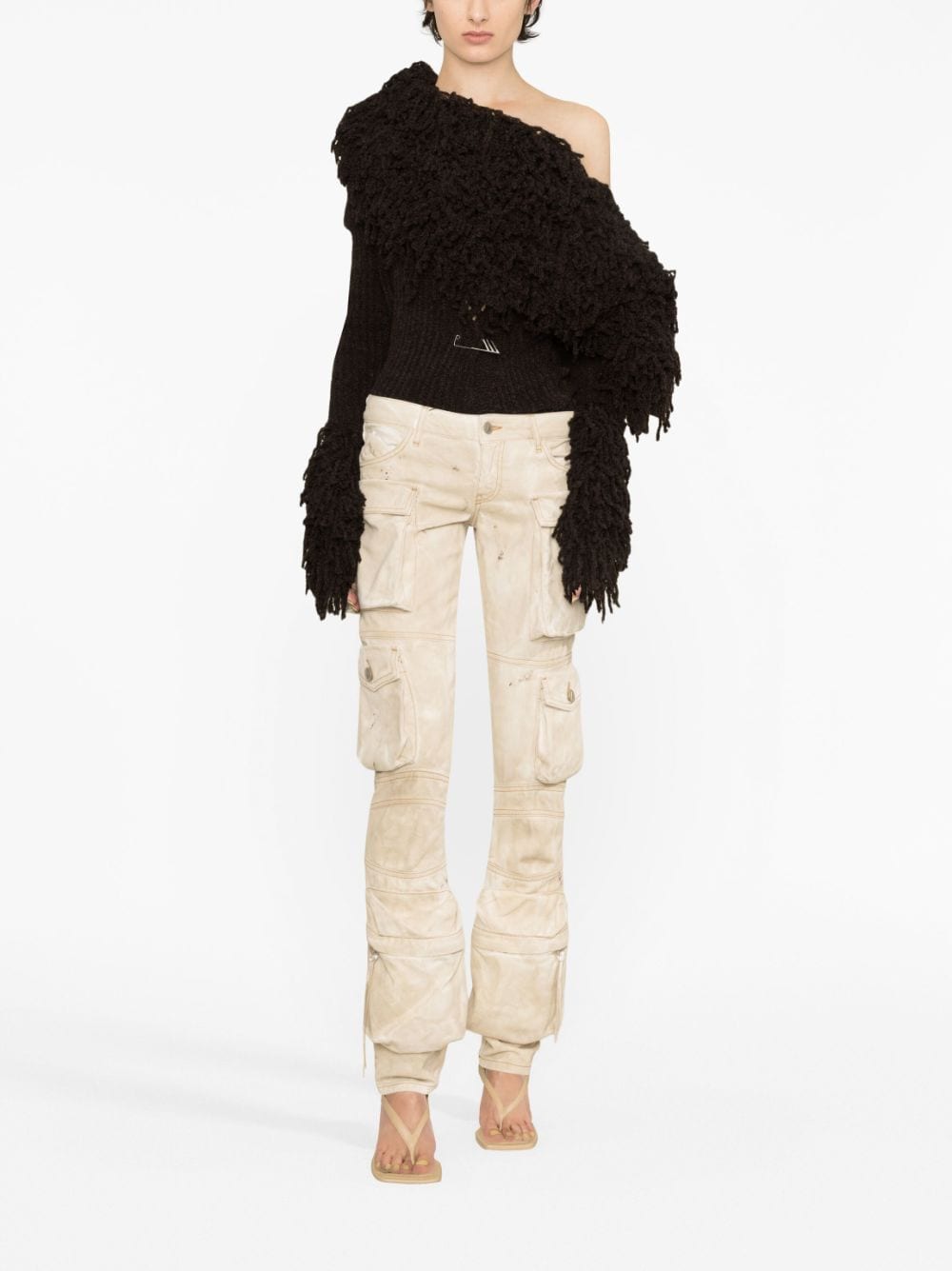 The Attico Essie cargo denim trousers