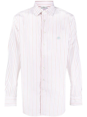 Etro Striped shirt with embroidery
