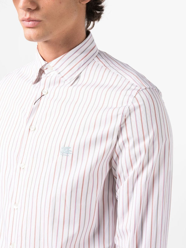Etro Striped shirt with embroidery