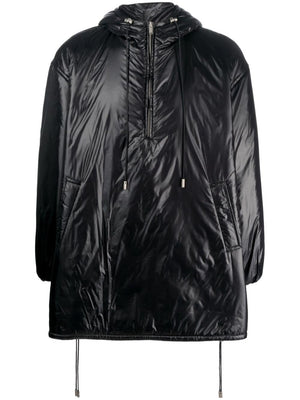 Saint Laurent Cassandre logo-embossed hooded raincoat