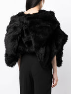 Comme Des Garcons Fur-design cropped blouse