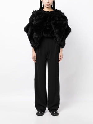 Comme Des Garcons Fur-design cropped blouse