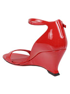 Ferragamo leather wedge sandals with open toe