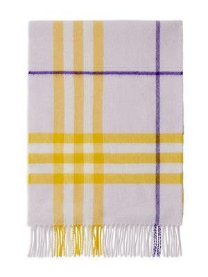 Burberry checked fringed-edge cashmere scarf