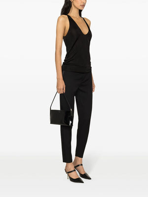 Saint Laurent plunging satin tank top