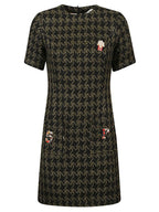 5Progress Houndstooth wool blend short dress