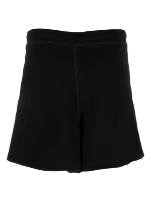 Ganni logo-patch shorts