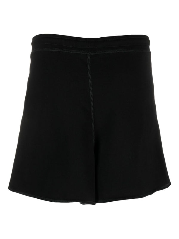 Ganni logo-patch shorts
