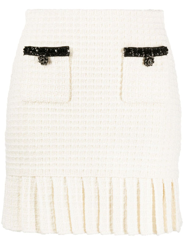 Self-Portrait Waffle-knit mini skirt