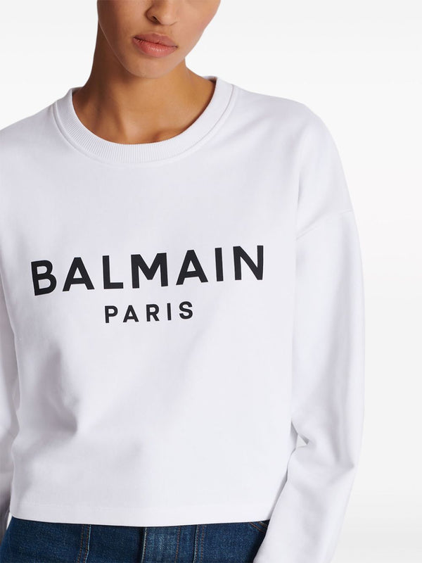 Balmain Logo-print cotton sweatshirt
