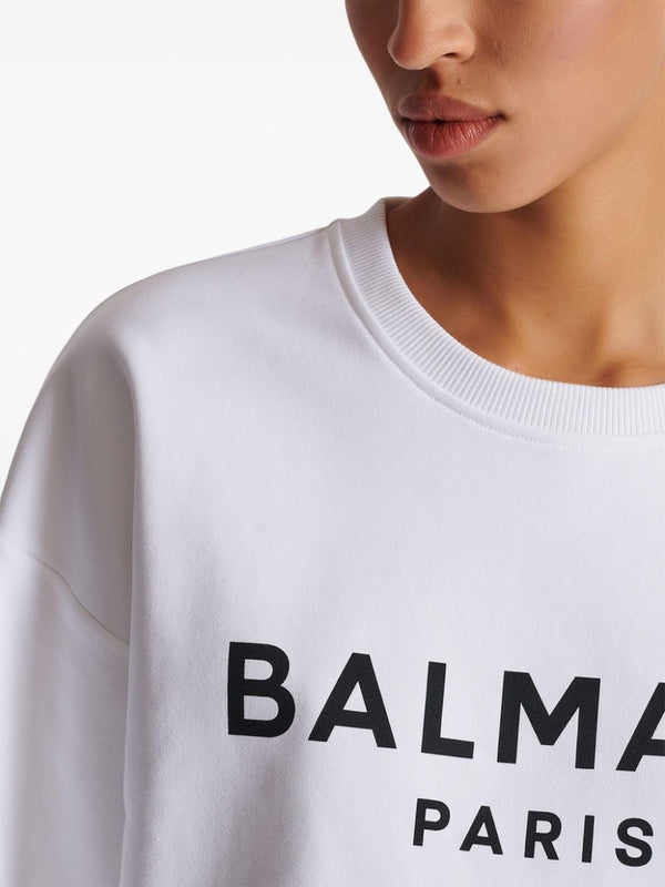 Balmain Logo-print cotton sweatshirt