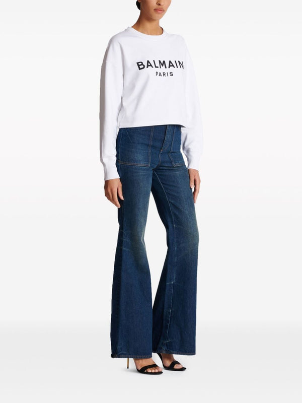 Balmain Logo-print cotton sweatshirt