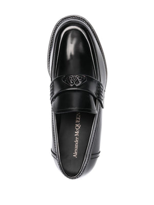 Alexander McQueen logo-plaque Leather Loafers