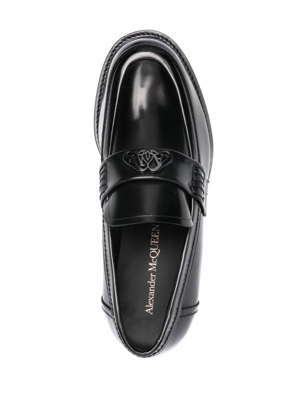 Alexander McQueen logo-plaque Leather Loafers