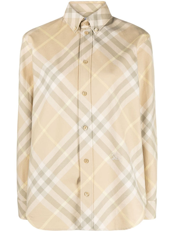 Burberry check motif shirt