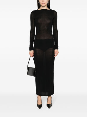 Saint Laurent Wool blend long pencil dress
