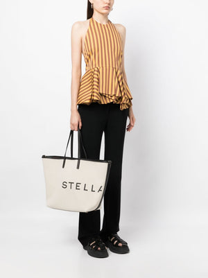 Stella McCartney Logo canvas tote bag