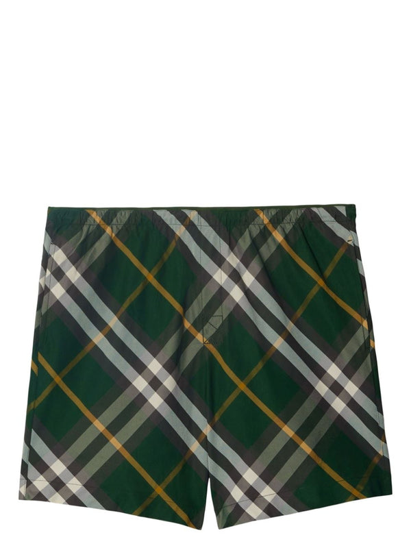 Burberry checkered twill swim shorts