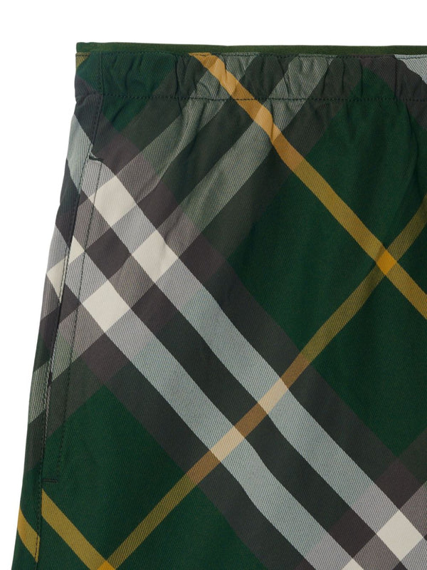 Burberry checkered twill swim shorts