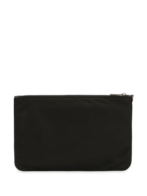 Dolce & Gabbana Nylon pouch with rubberized logo