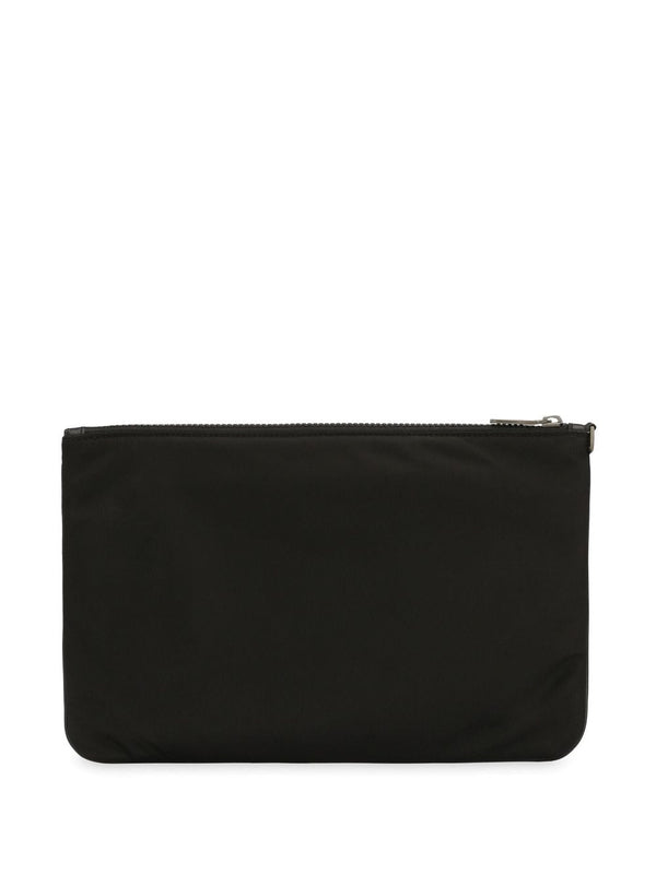 Dolce & Gabbana Nylon pouch with rubberized logo