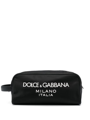 Dolce & Gabbana Nylon toiletry bag with rubberized logo