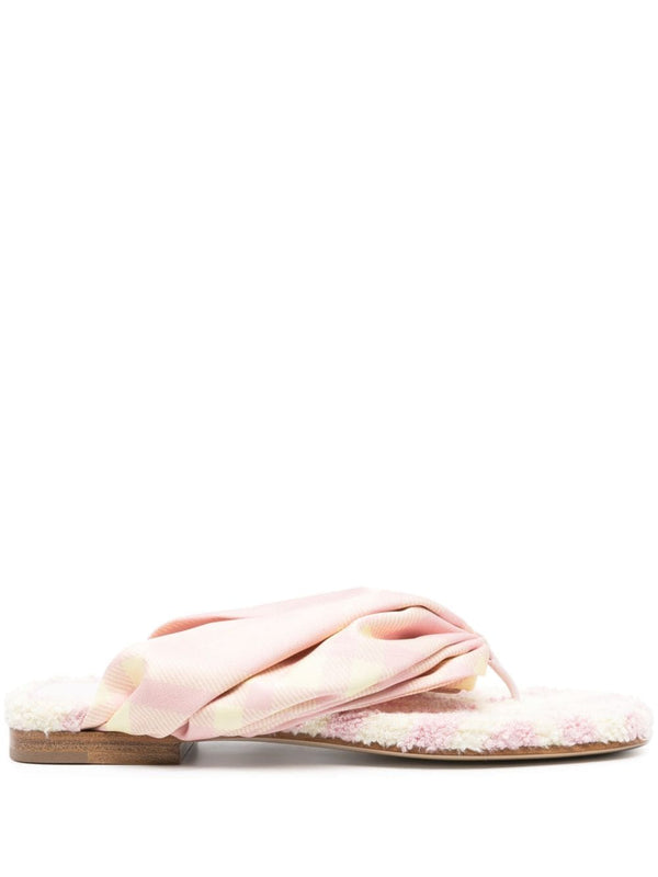 Burberry check thong sandals