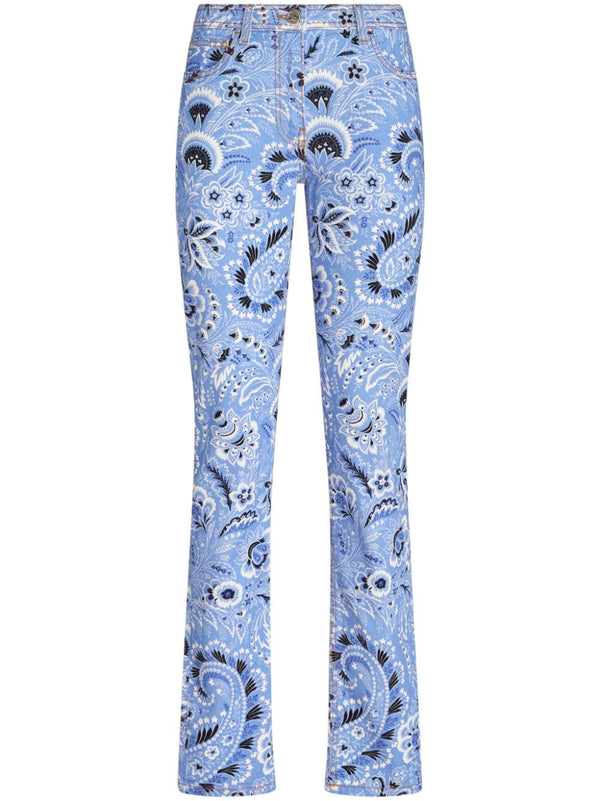 Etro Bandana-print skinny jeans