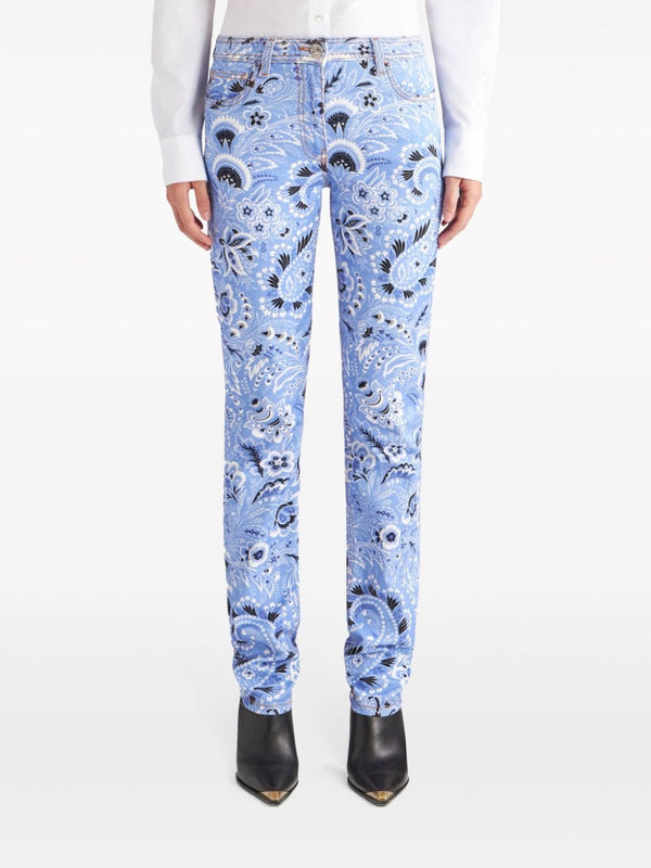 Etro Bandana-print skinny jeans