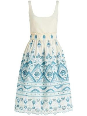 Etro Broderie anglaise flared dress