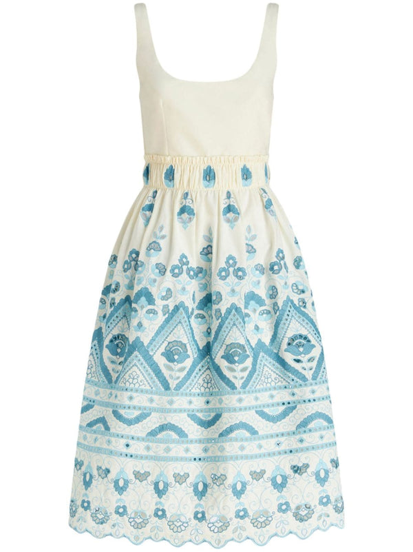Etro Broderie anglaise flared dress