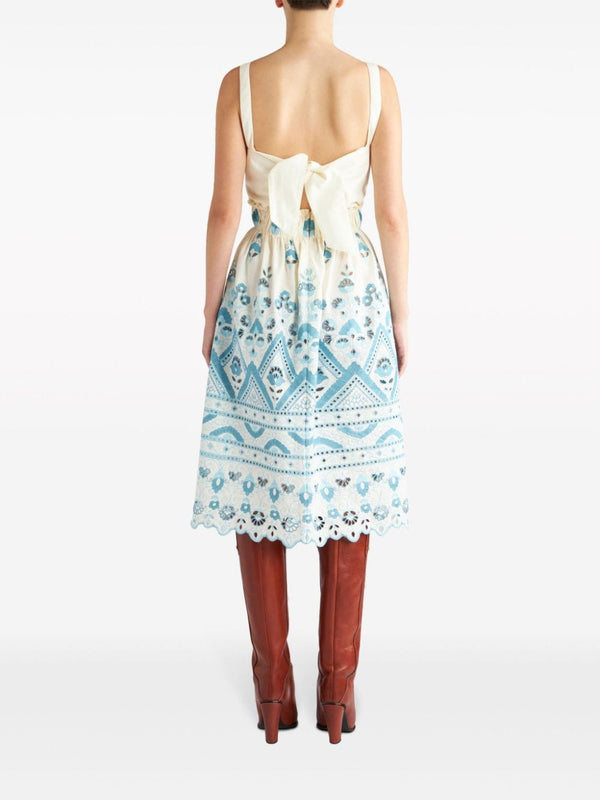 Etro Broderie anglaise flared dress