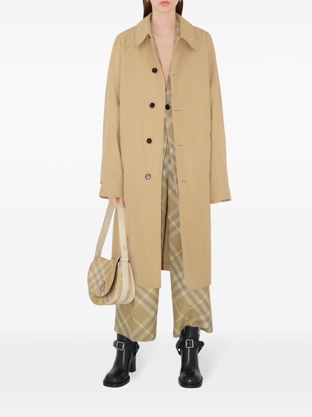 Burberry check-print tailored wool trousers