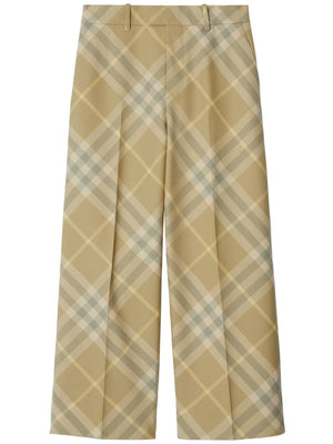 Burberry check-print tailored wool trousers