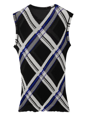 Burberry checked silk top