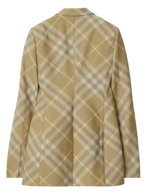 Burberry checked tailored single-breasted blazer