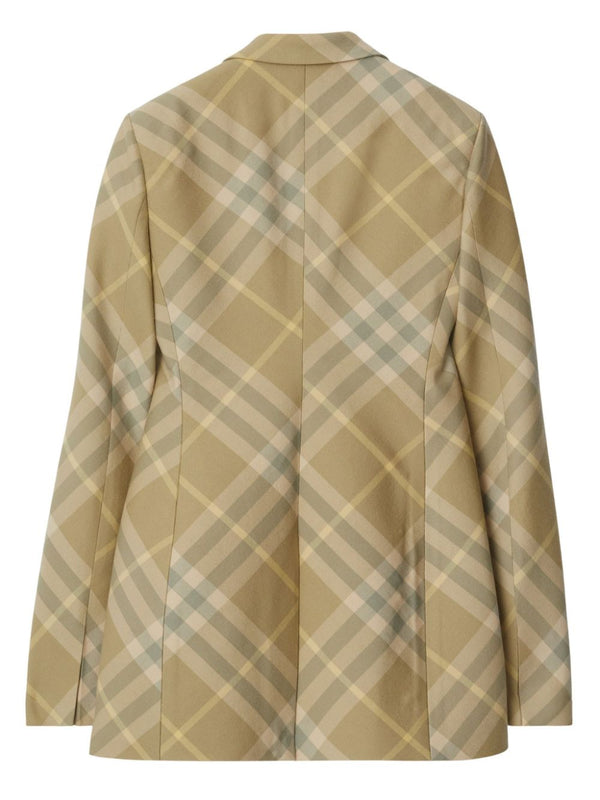 Burberry checked tailored single-breasted blazer