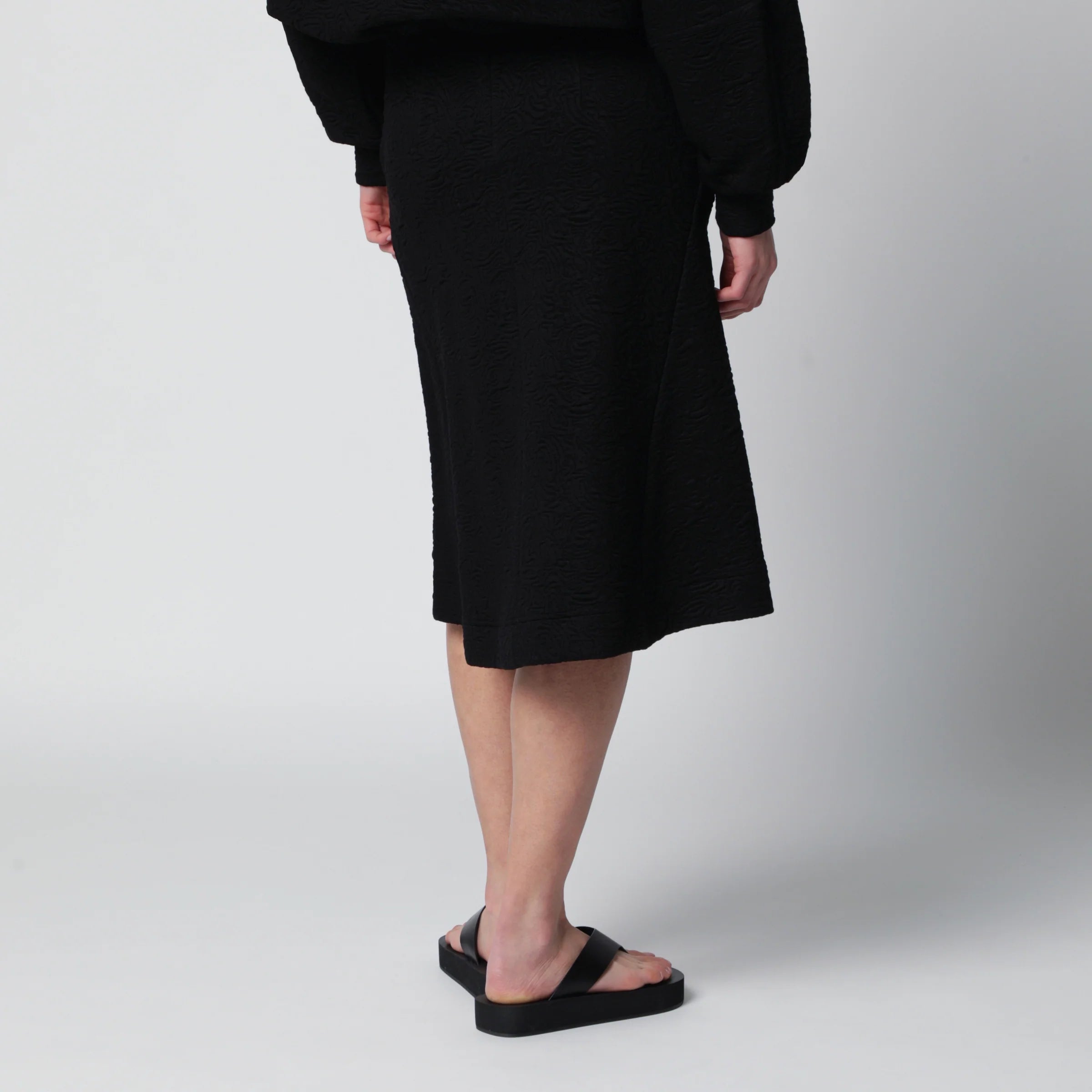 Dries Van Noten Black viscose-blend skirt