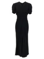 Victoria Beckham Gathered Waist Midi Dress