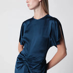 Victoria Beckham Ocean blue Isabella satin crêpe maxi dress