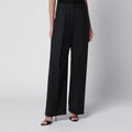 Victoria Beckham Cecilia Trousers in Dark Grey Mélange Wool